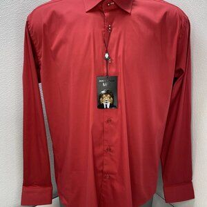 Maceoo Mens Shirt Red Blacklabel Softstretch Ascension Button Down